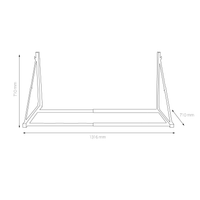 Größenzeichnung des Reifenregals 71x131x71 aus Metall