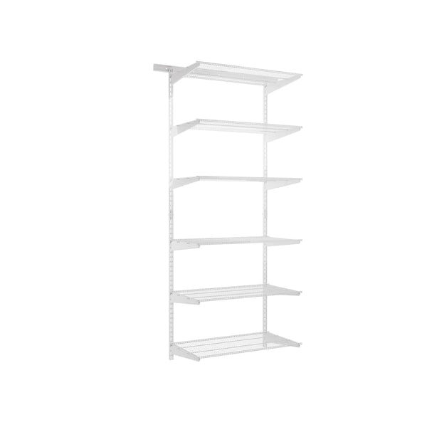 Regał ścienny metalowy 200x80x40cm TOPTRACK biały